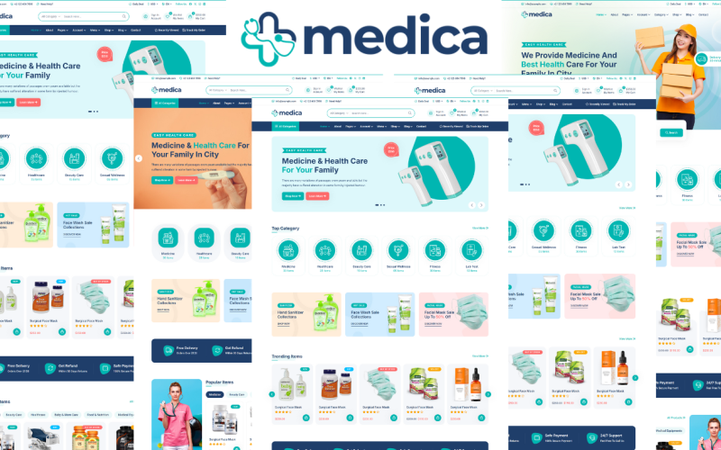 Medica - Health And Medical eCommerce HTML5 Template Website Template