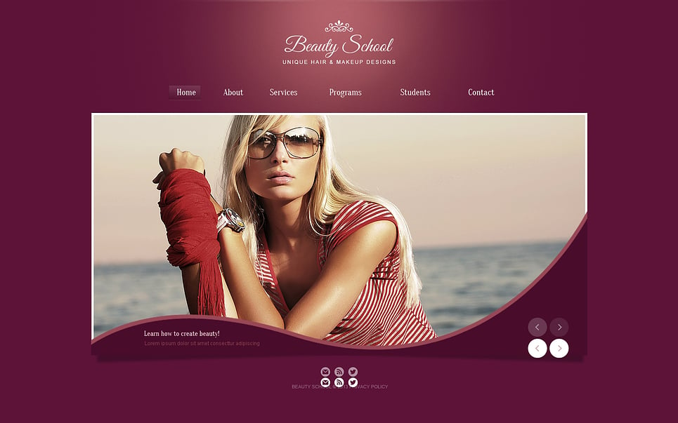 Beauty Salon Website Template Free Download