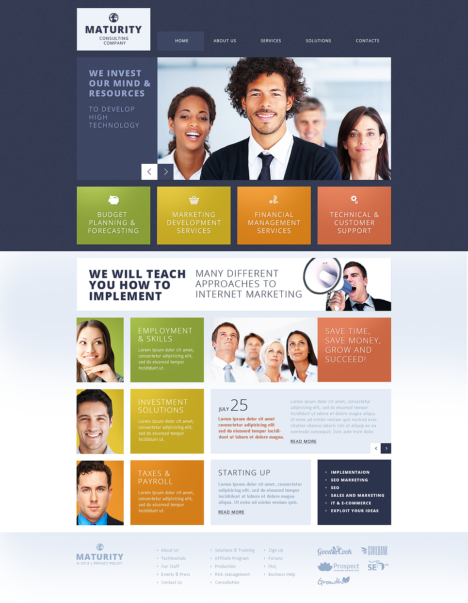 Consulting Responsive Website Template 45893