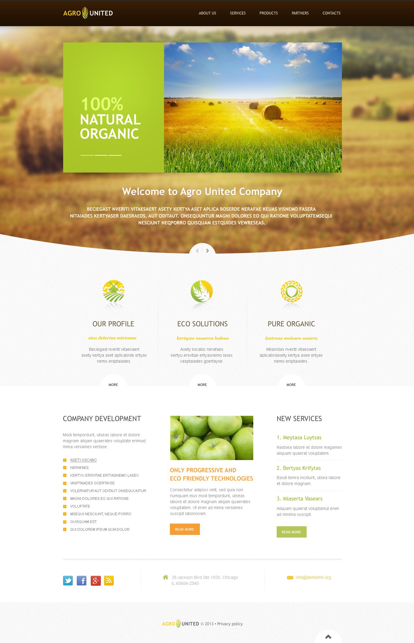 Farm Responsive Website Template 45892