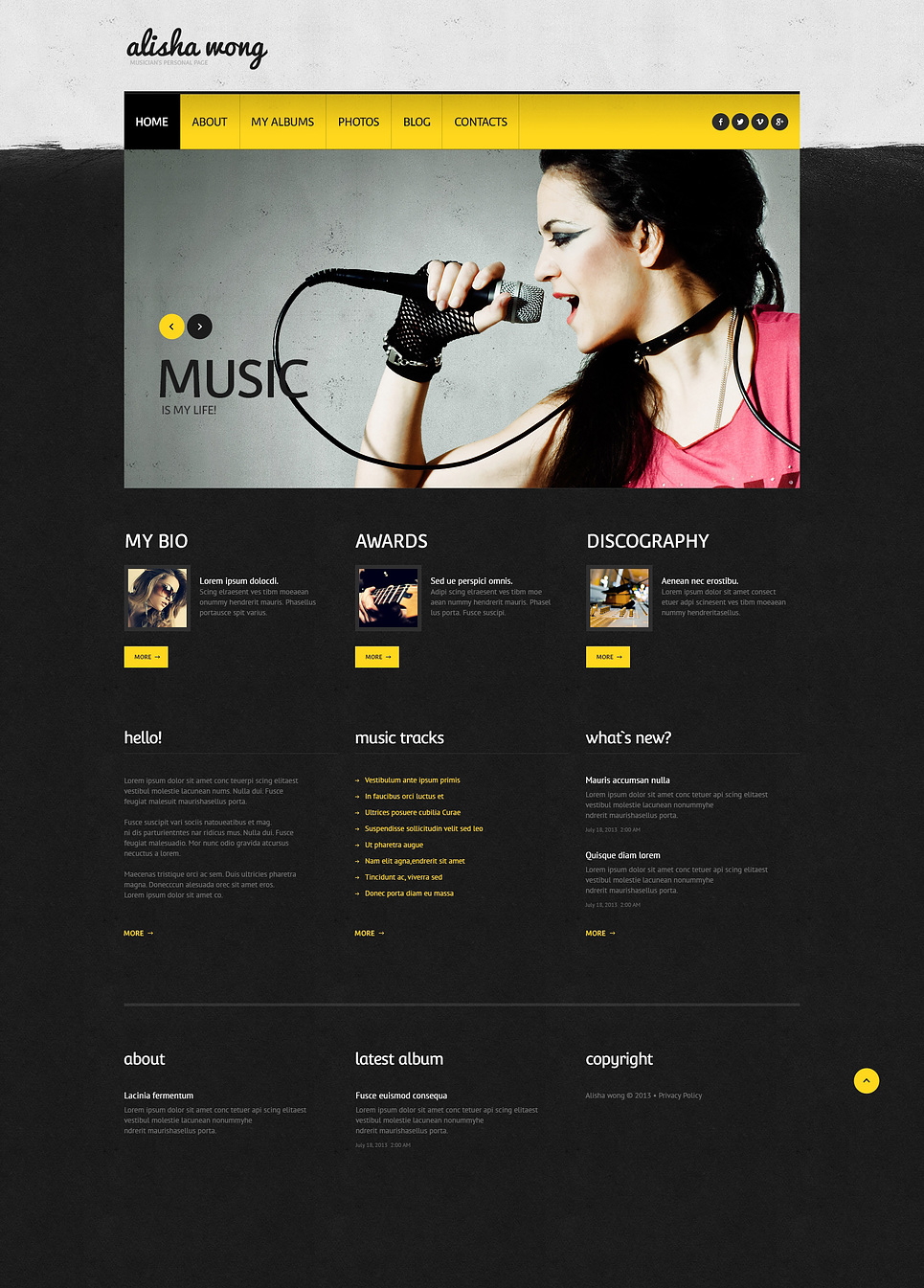 Personal Page Responsive WordPress Theme New Screenshots BIG