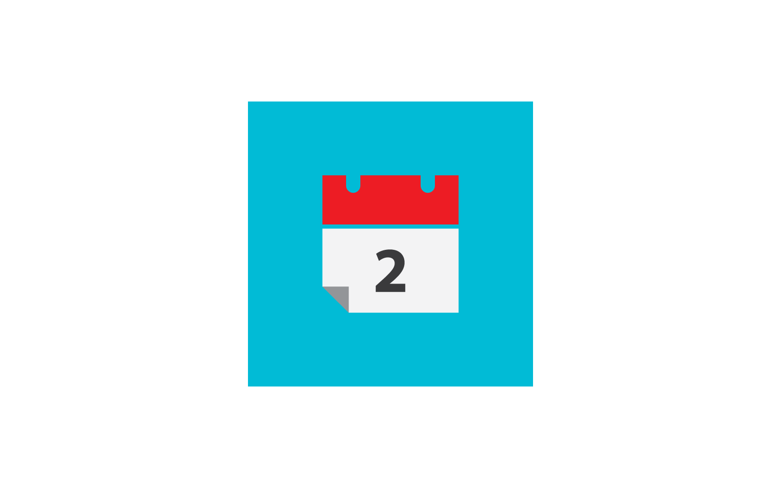 Calendar icon vector flat design template