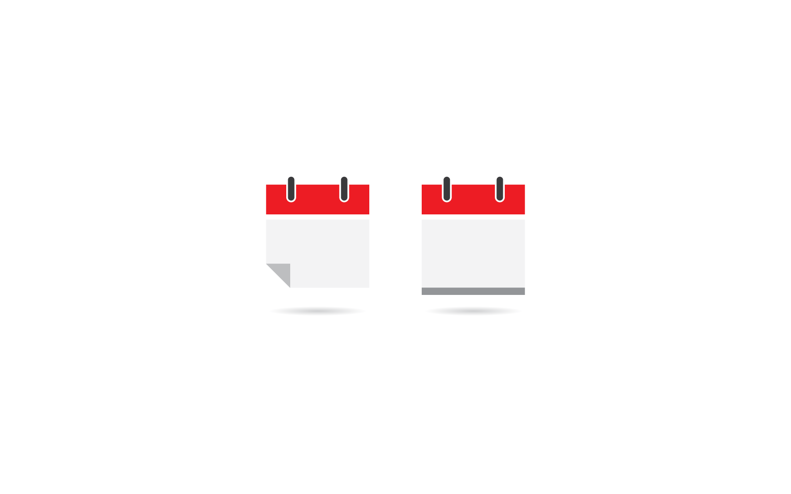 Ilustración vectorial del logotipo del calendario, diseño plano
