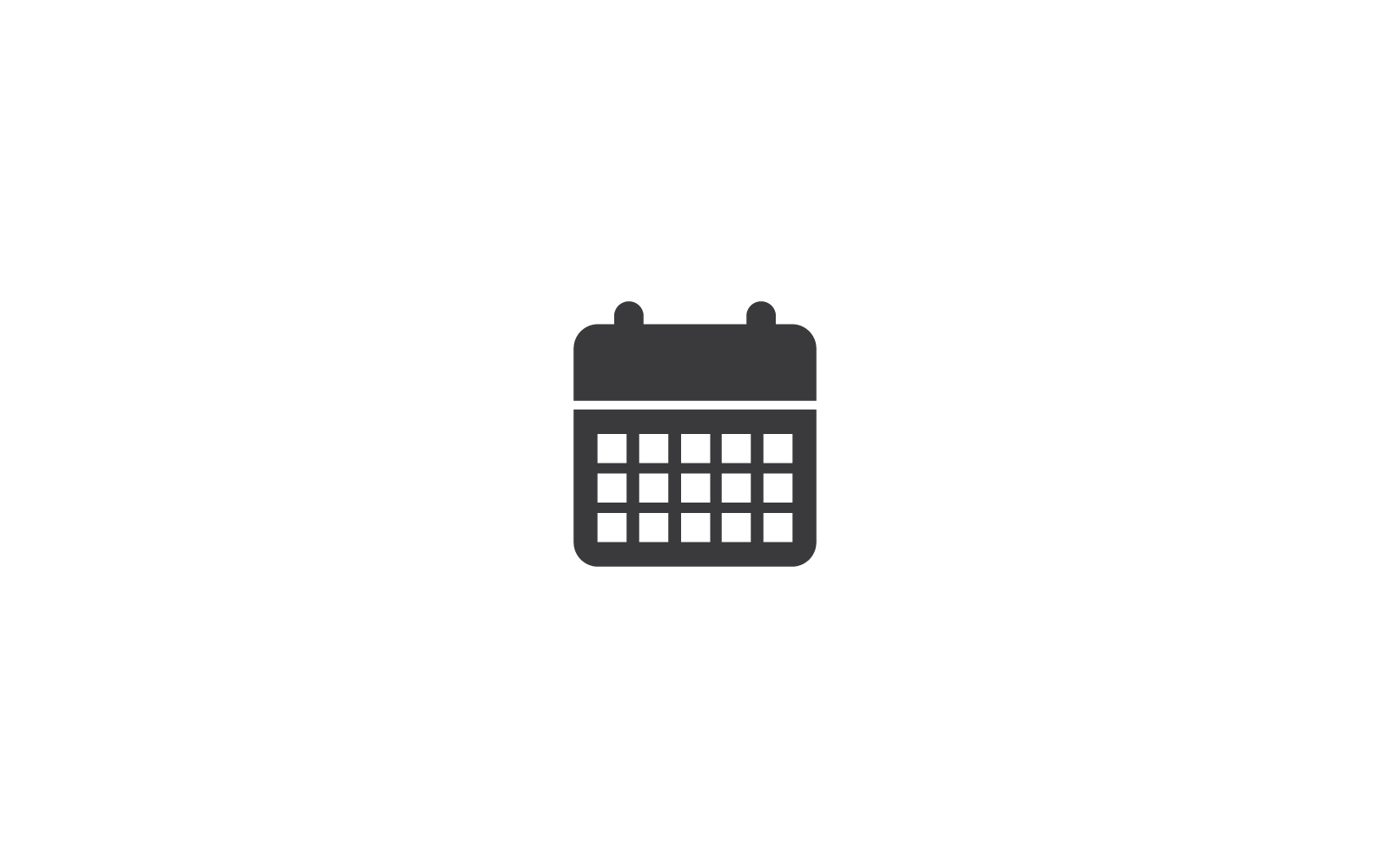 Ilustración vectorial del logotipo del icono del calendario, diseño plano