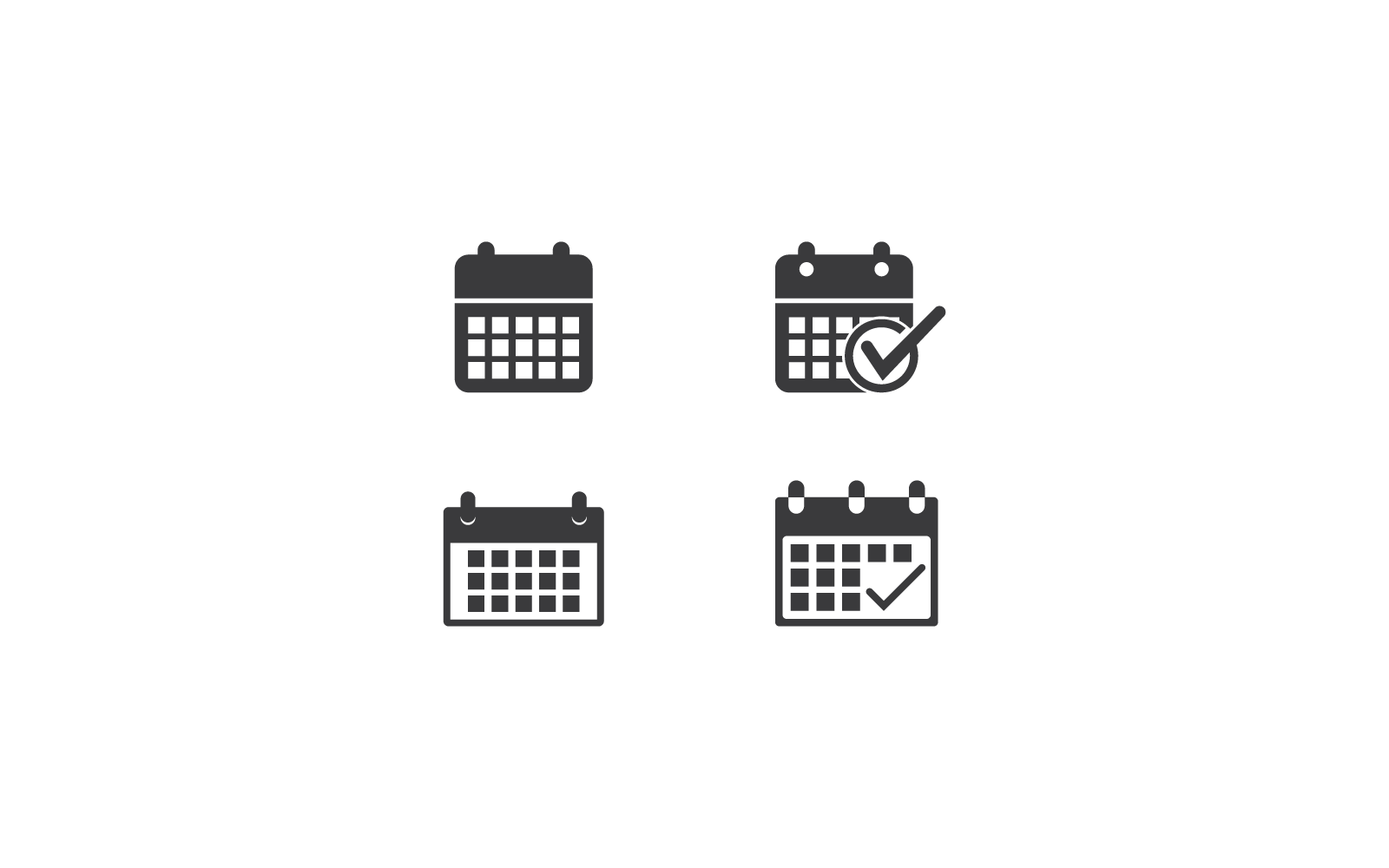 Kalender ikon vektor logotyp platt design