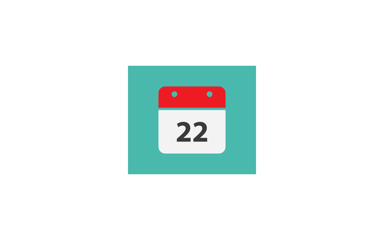 Kalender-Symbol, Vektor-Illustration, Logo, flaches Design