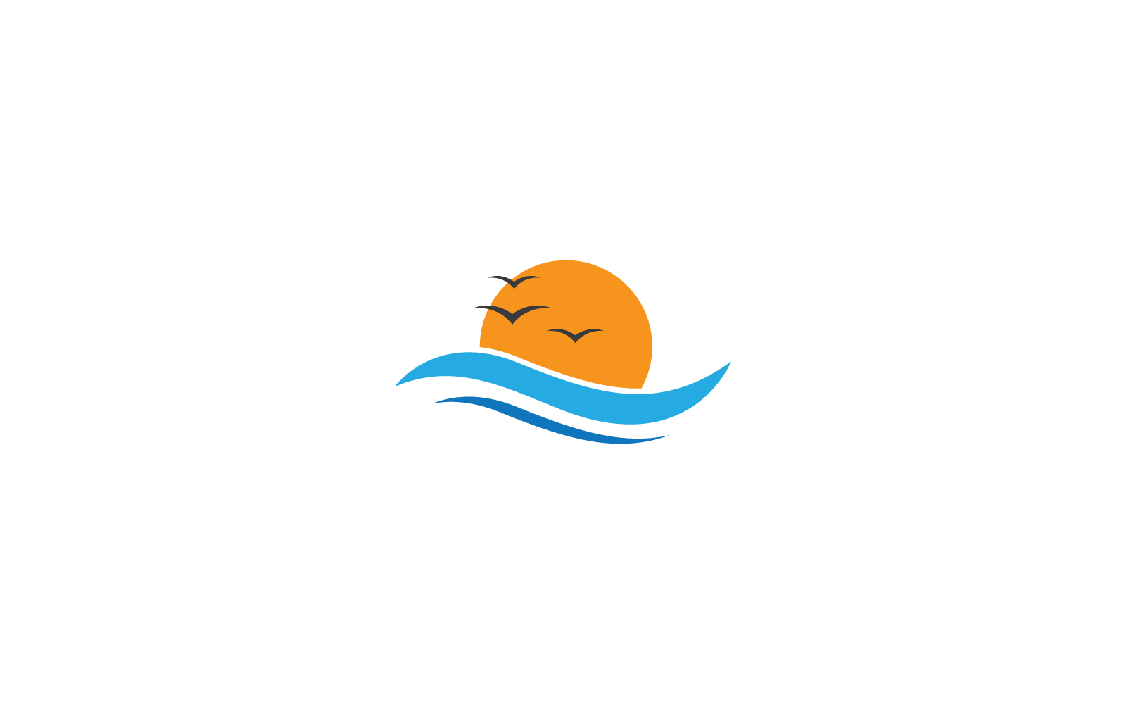 Plantilla de logotipo vectorial con icono de ilustración de sol