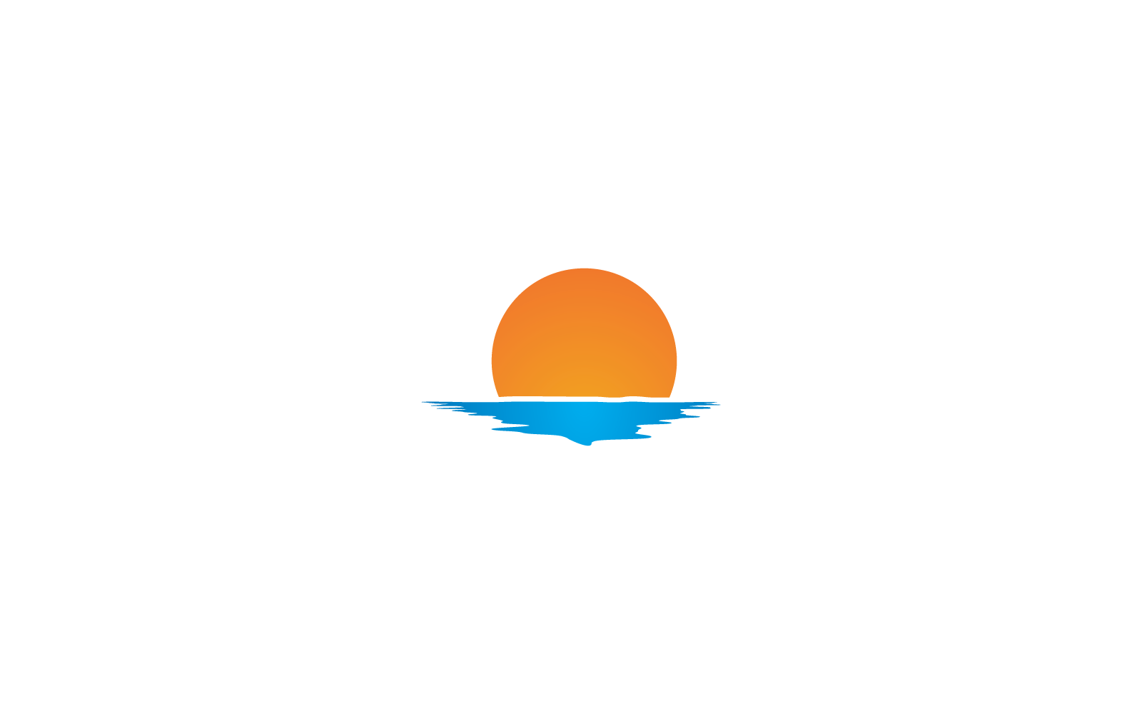 Plantilla de logotipo vectorial con ilustración del sol