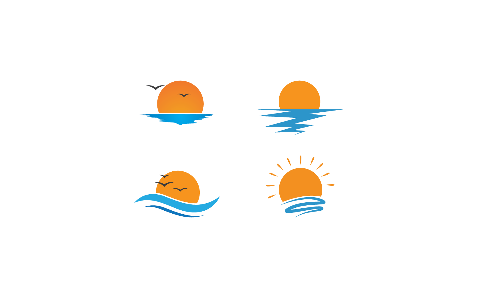 Plantilla de vector de icono de ilustración de sol
