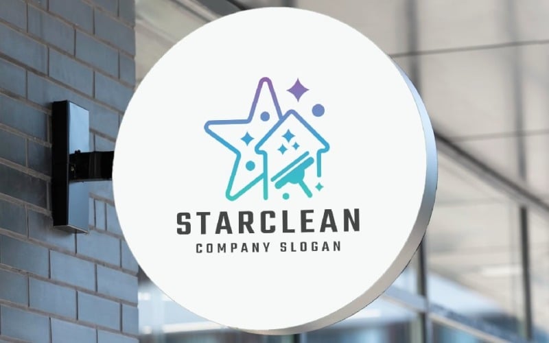 Star Clean Home Professional Logo Logo Template