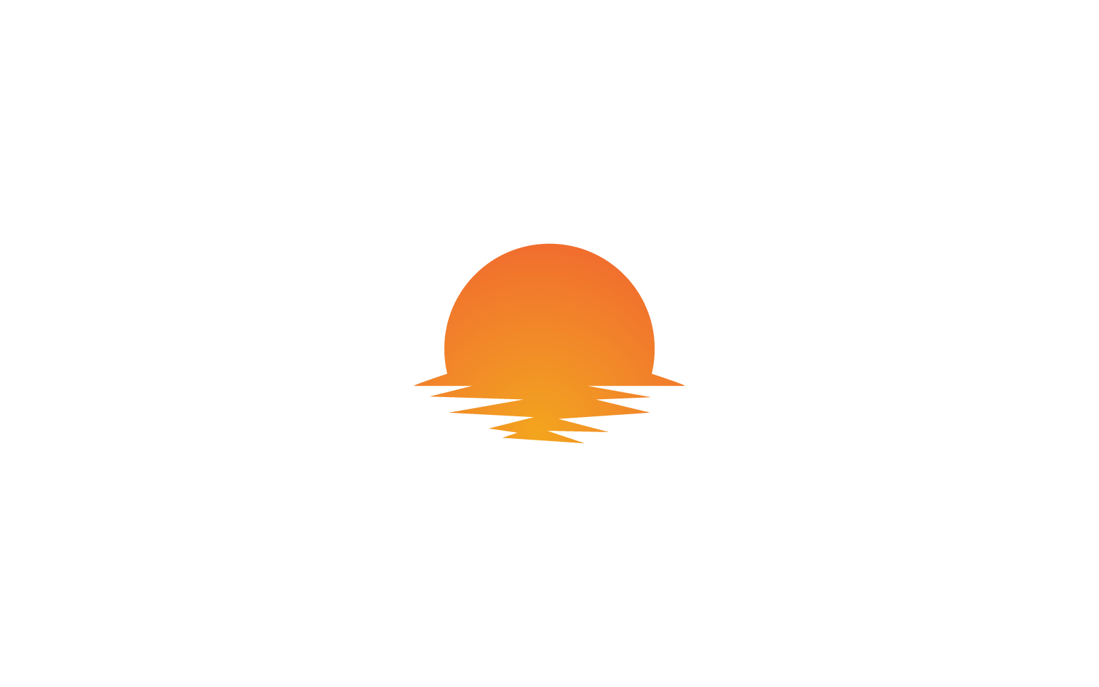 sun illustration flat design logo vector template