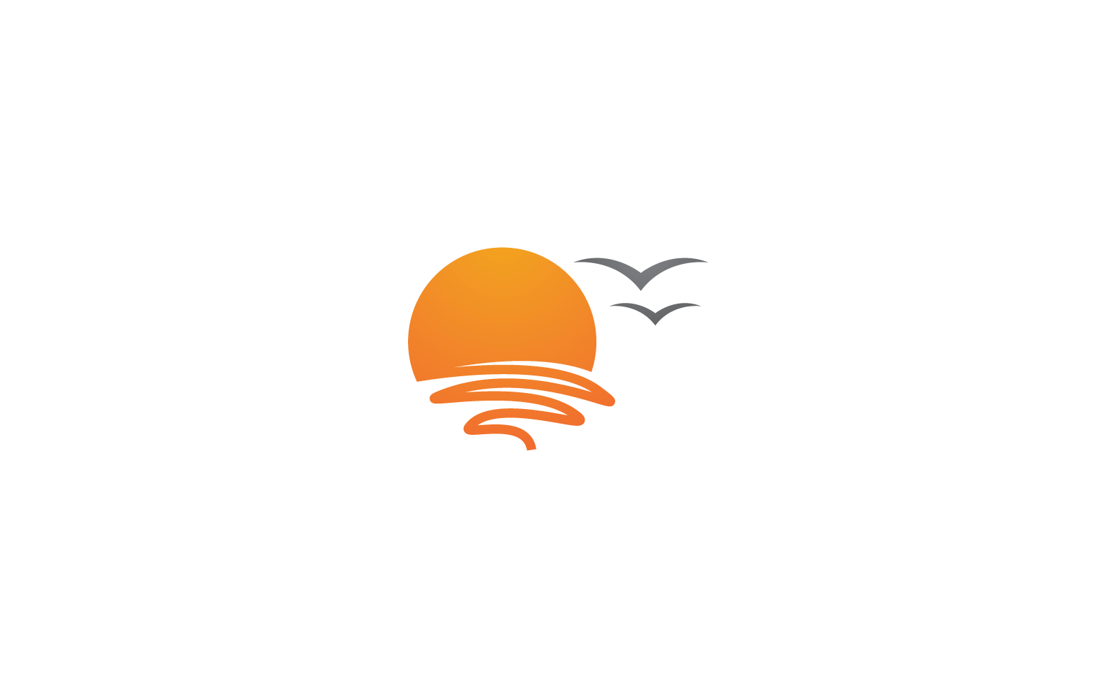 sun illustration  logo design vector template