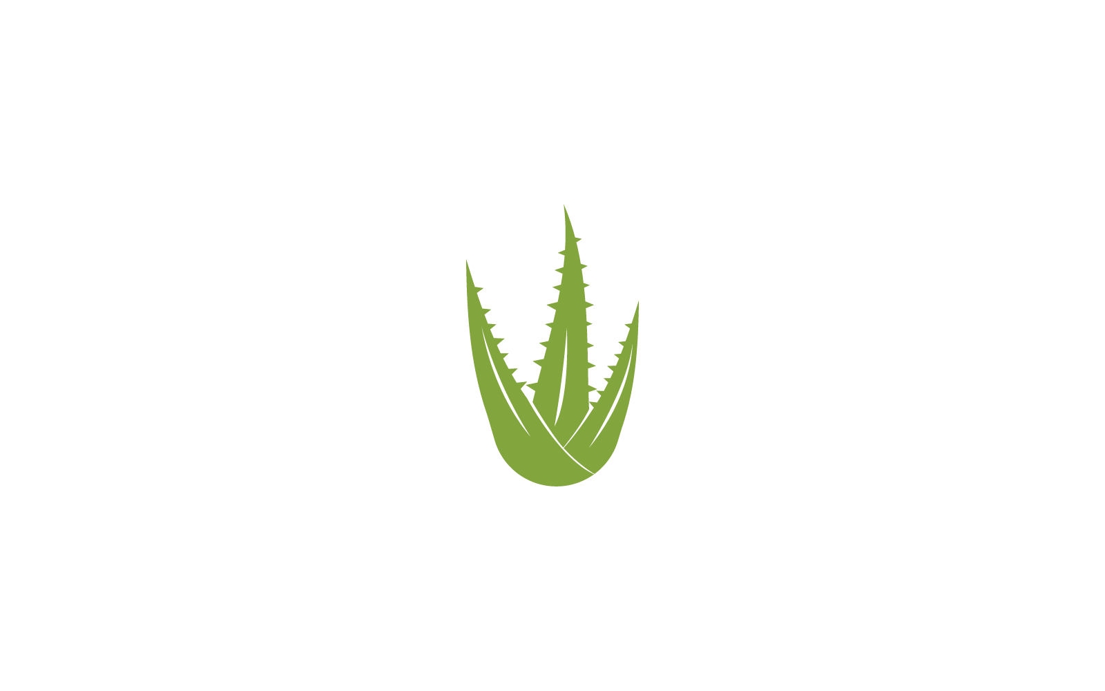 Szablon projektu ikony wektorowej logo aloesu