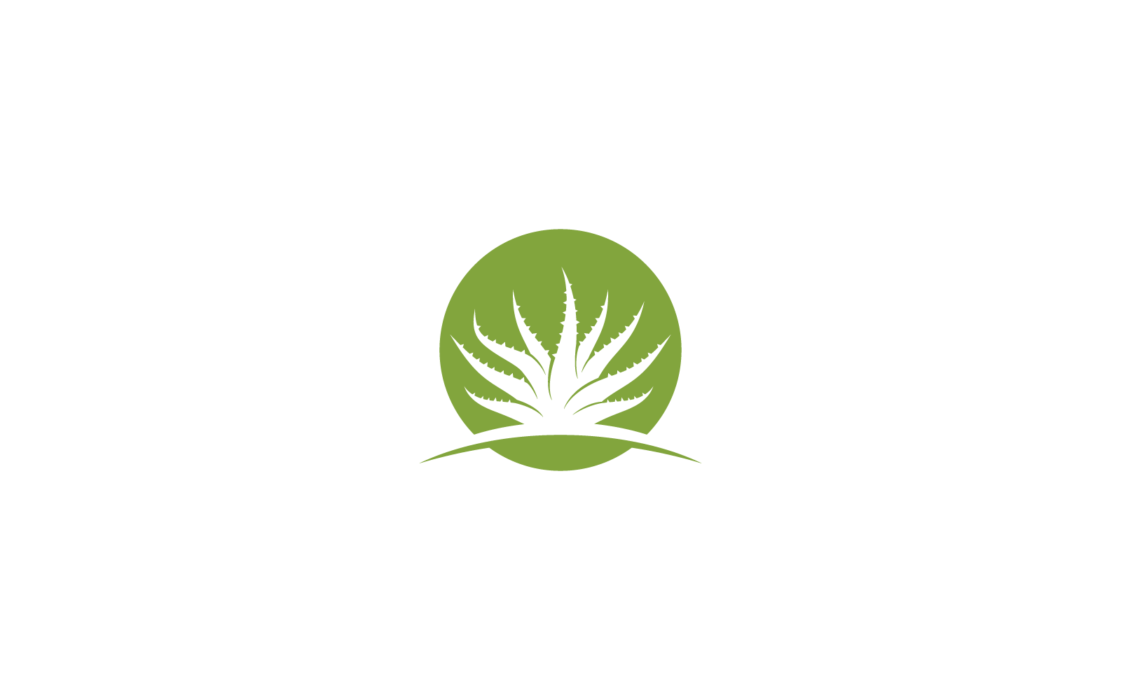 Aloe vera logo simge vektör çizimi düz tasarım