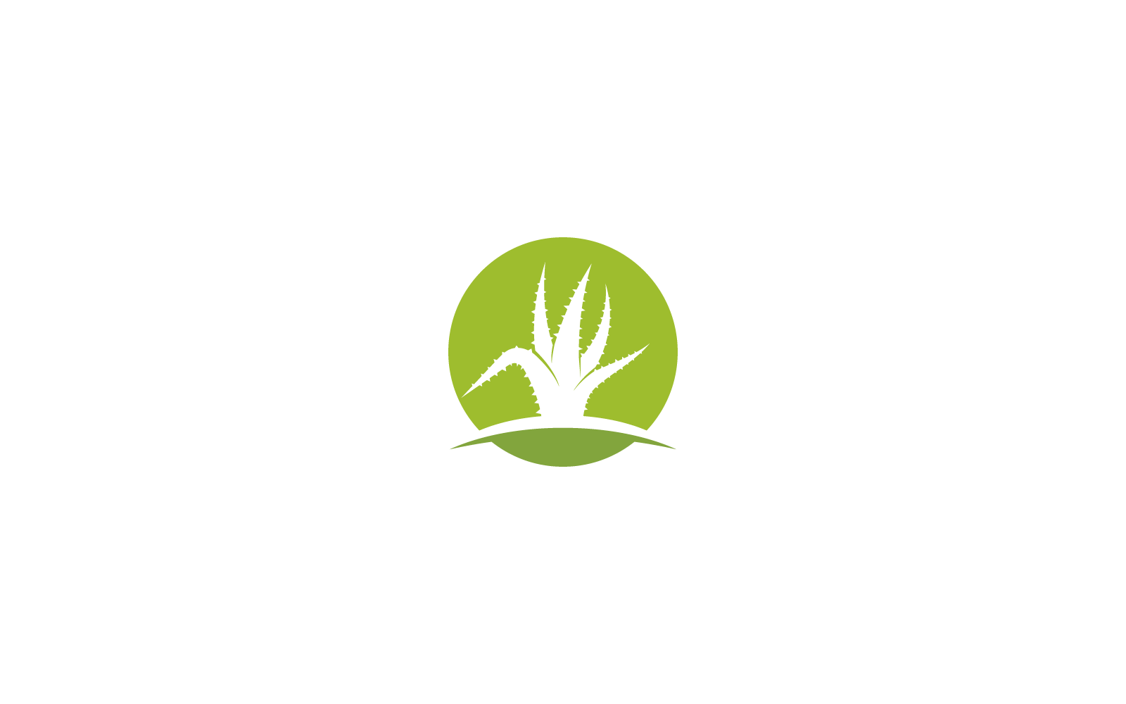 Aloë vera logo vector icoon plat ontwerp sjabloon