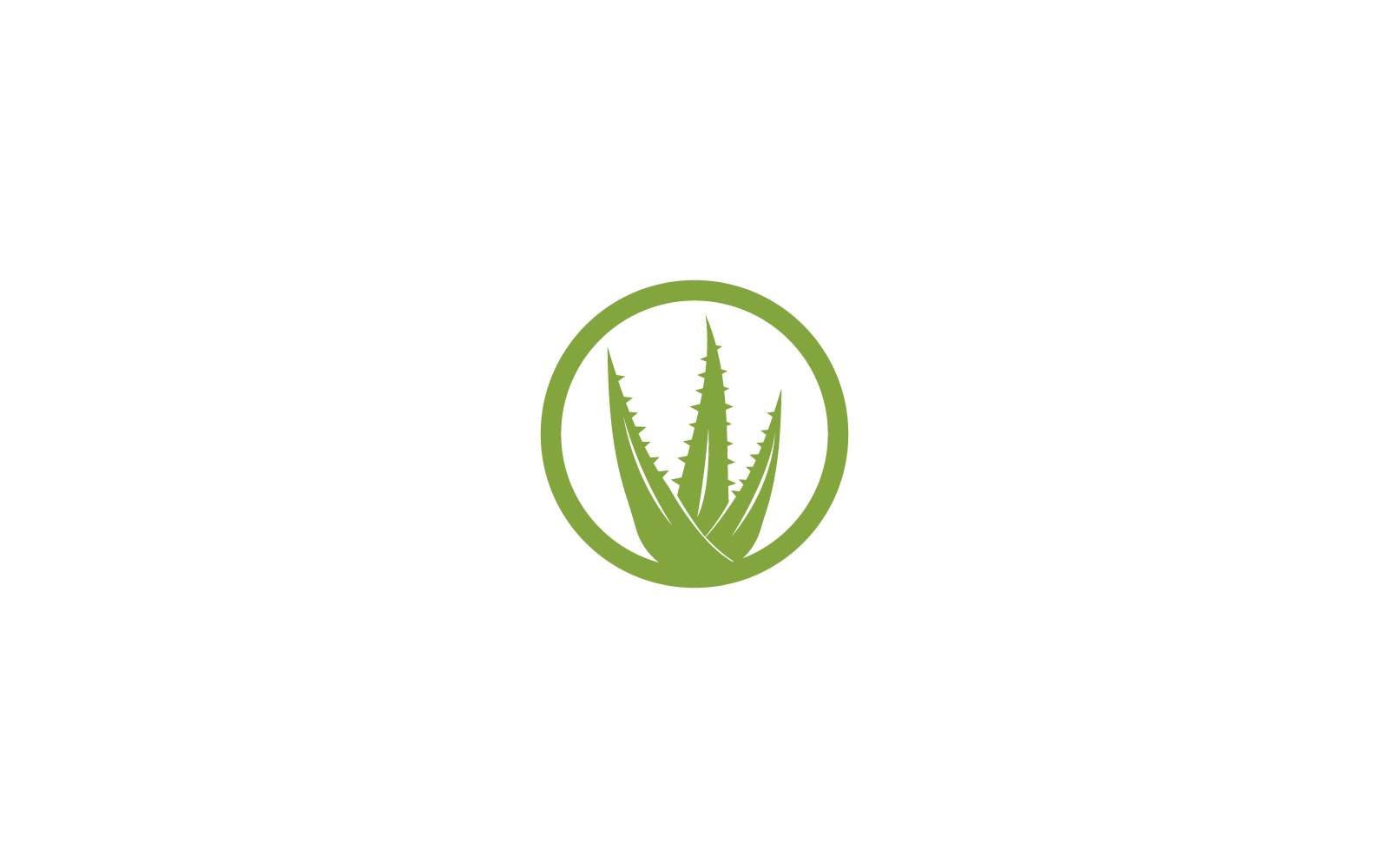 Aloe vera logo vektör çizim şablonu
