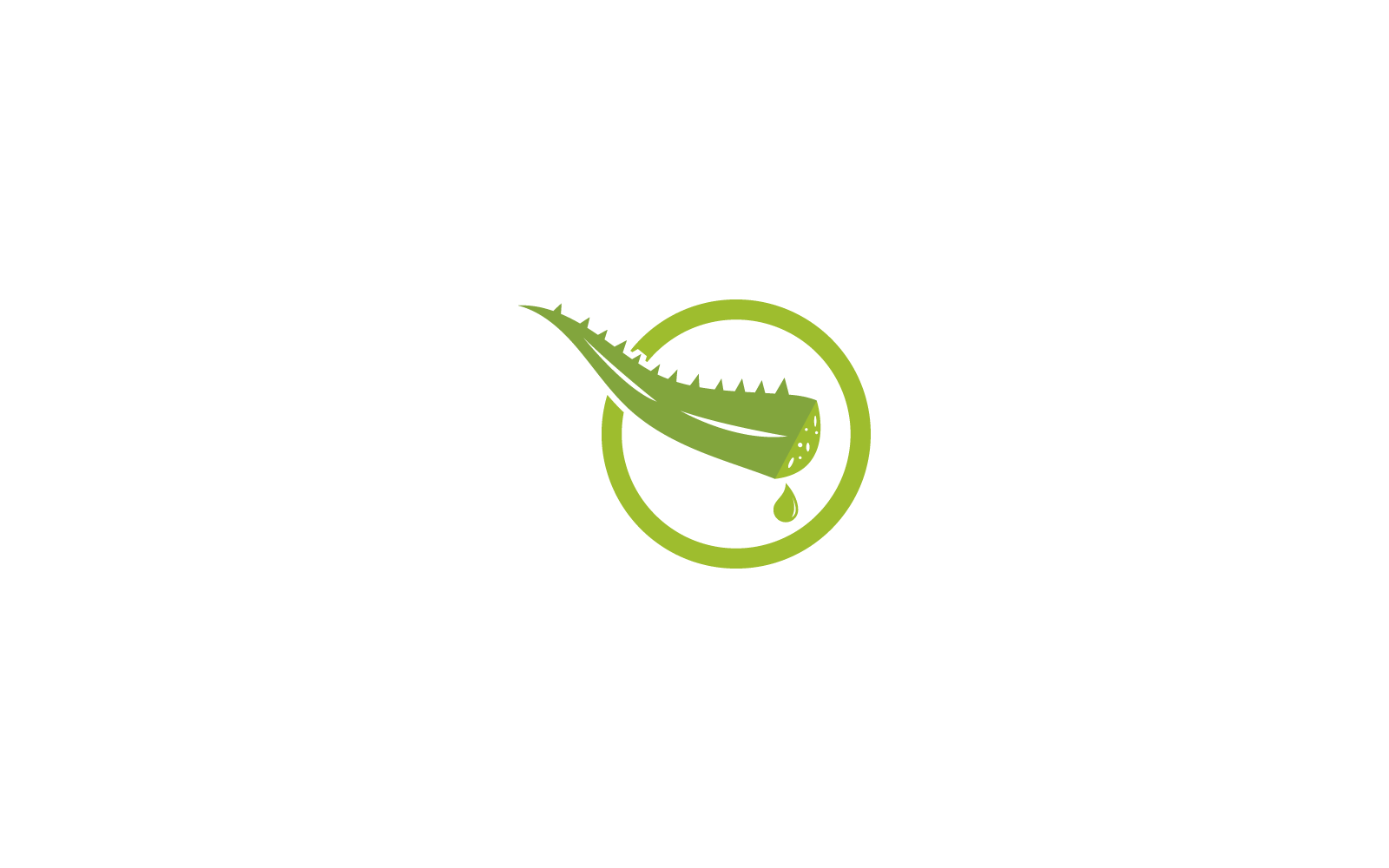 Aloe vera logo vektör illüstrasyon simgesi