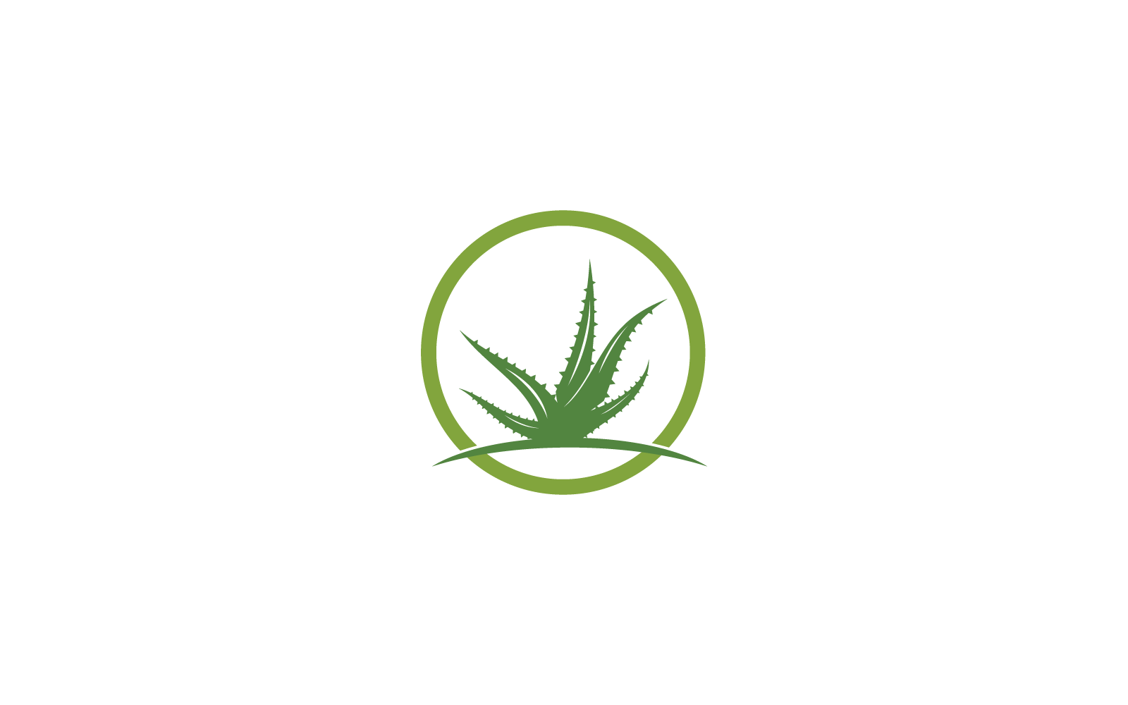 Aloe vera tasarım simgesi logo vektör ilüstrasyon şablonu