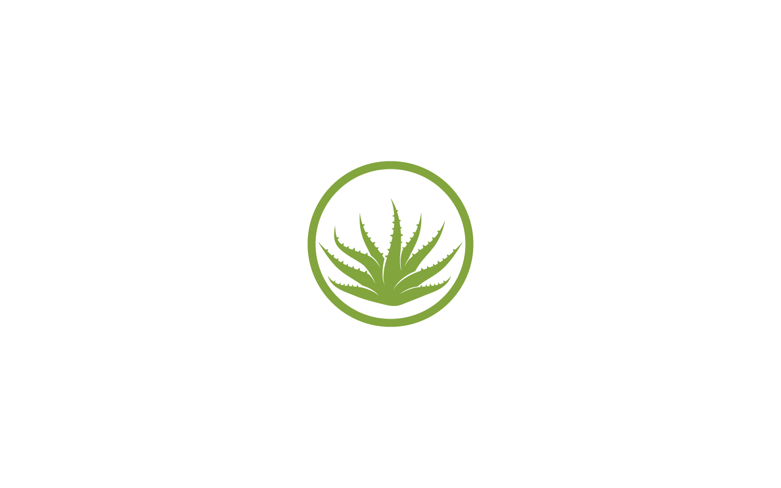 Aloe Vera, Vektor-Logo, flache Designvorlage