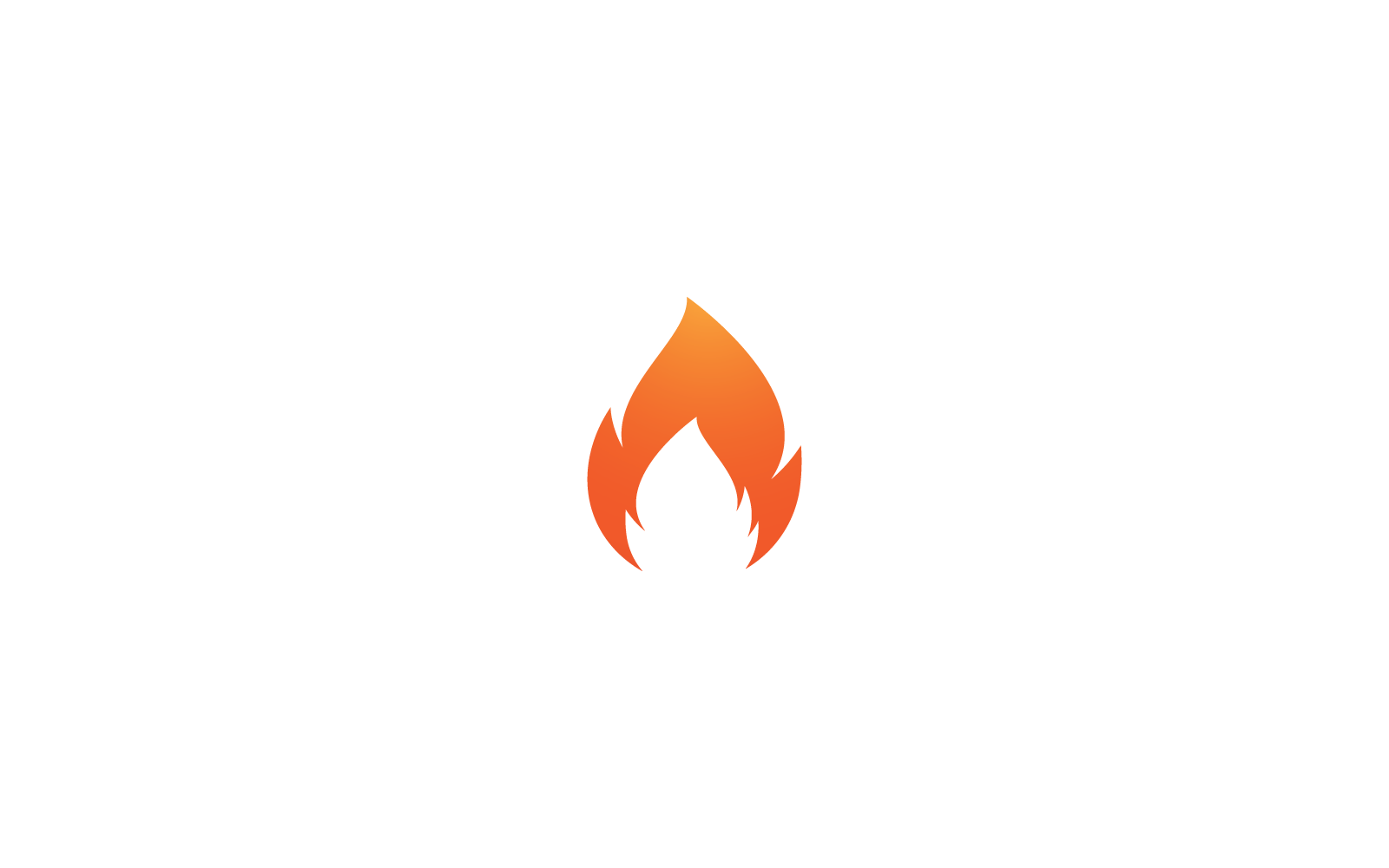 Ateş alevi Logo simgesi düz tasarım