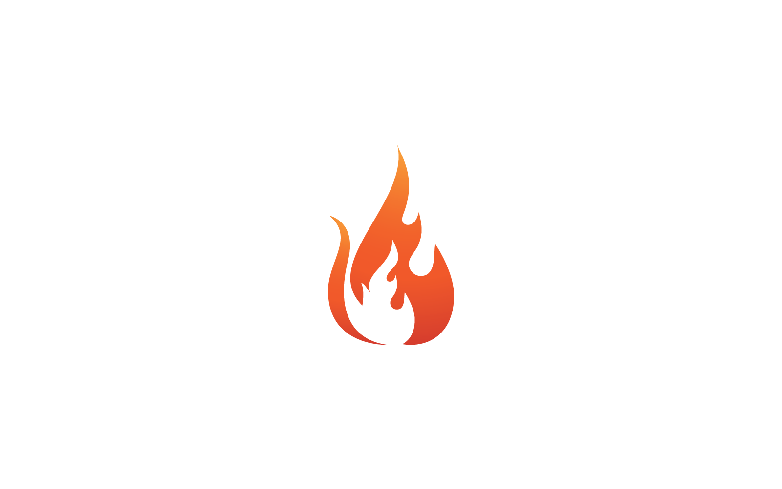 Ateş alevi Logo simgesi vektör düz tasarım