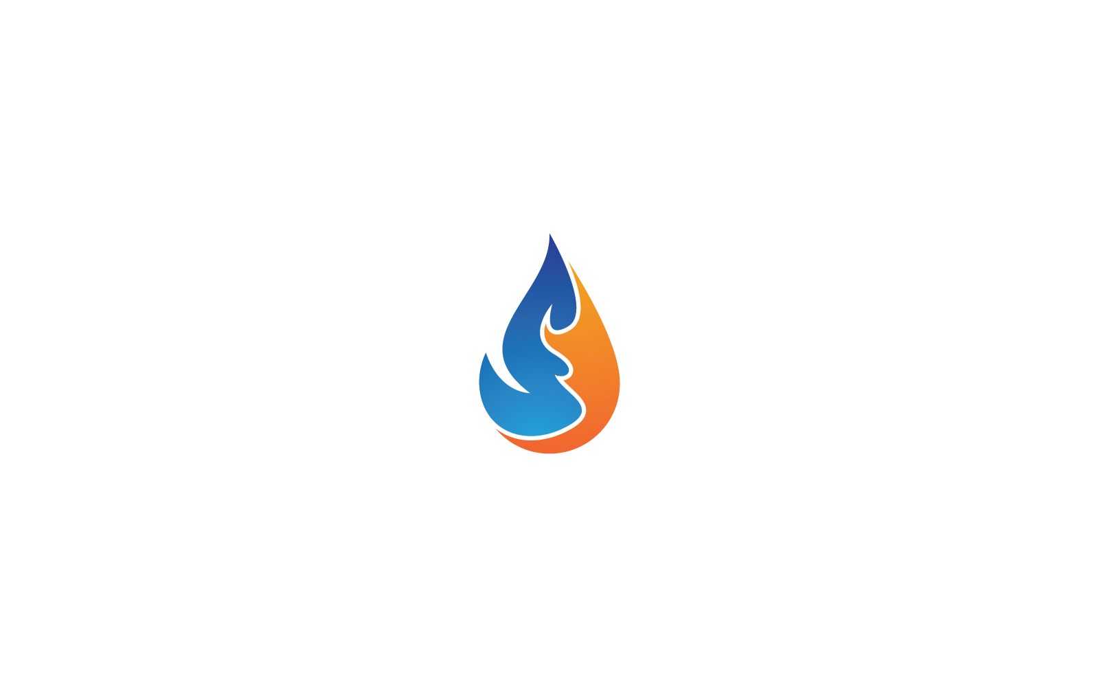 Icona del logo della fiamma del fuoco Modello vettoriale