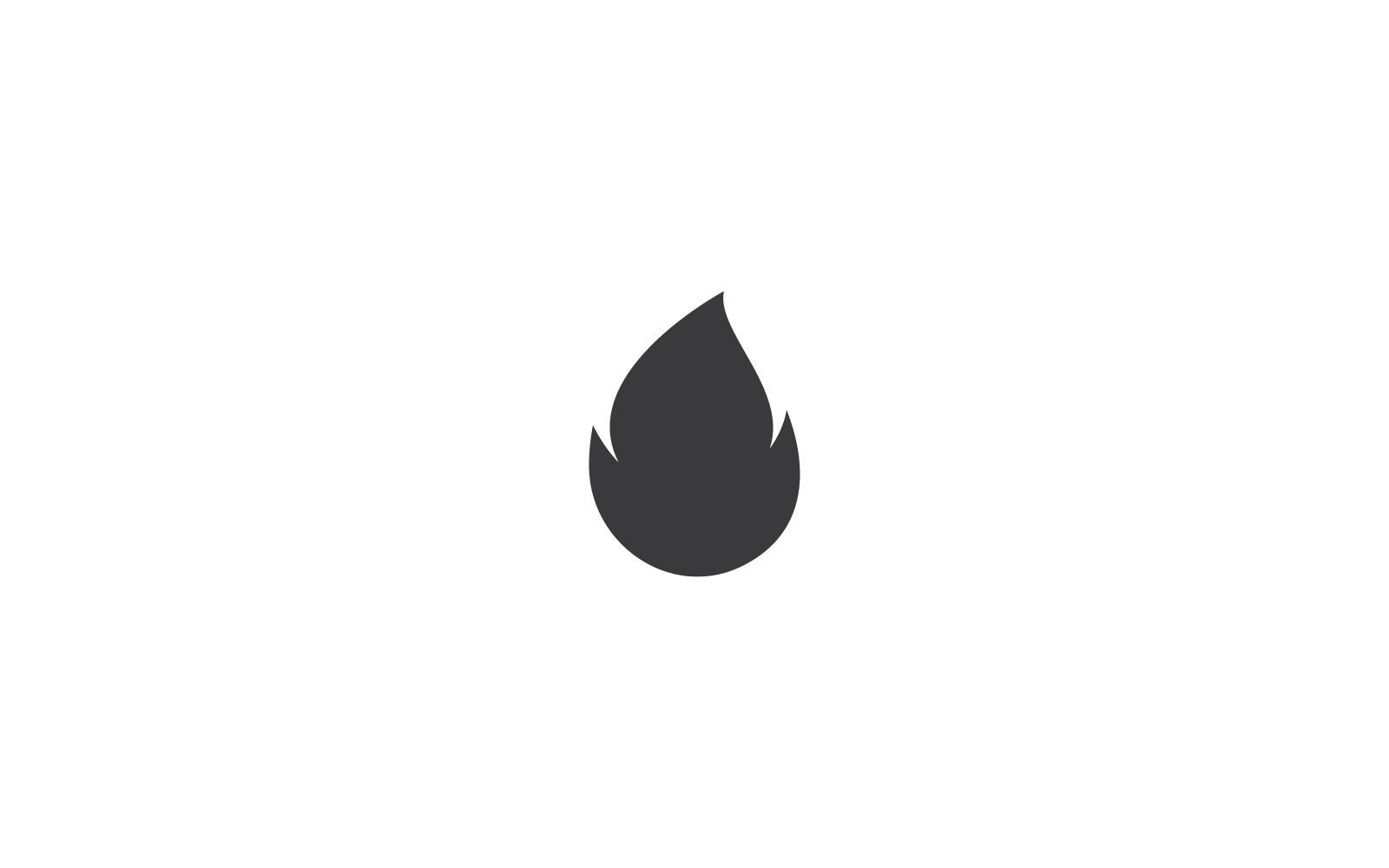 Ilustración vectorial del diseño del logotipo de la llama de fuego