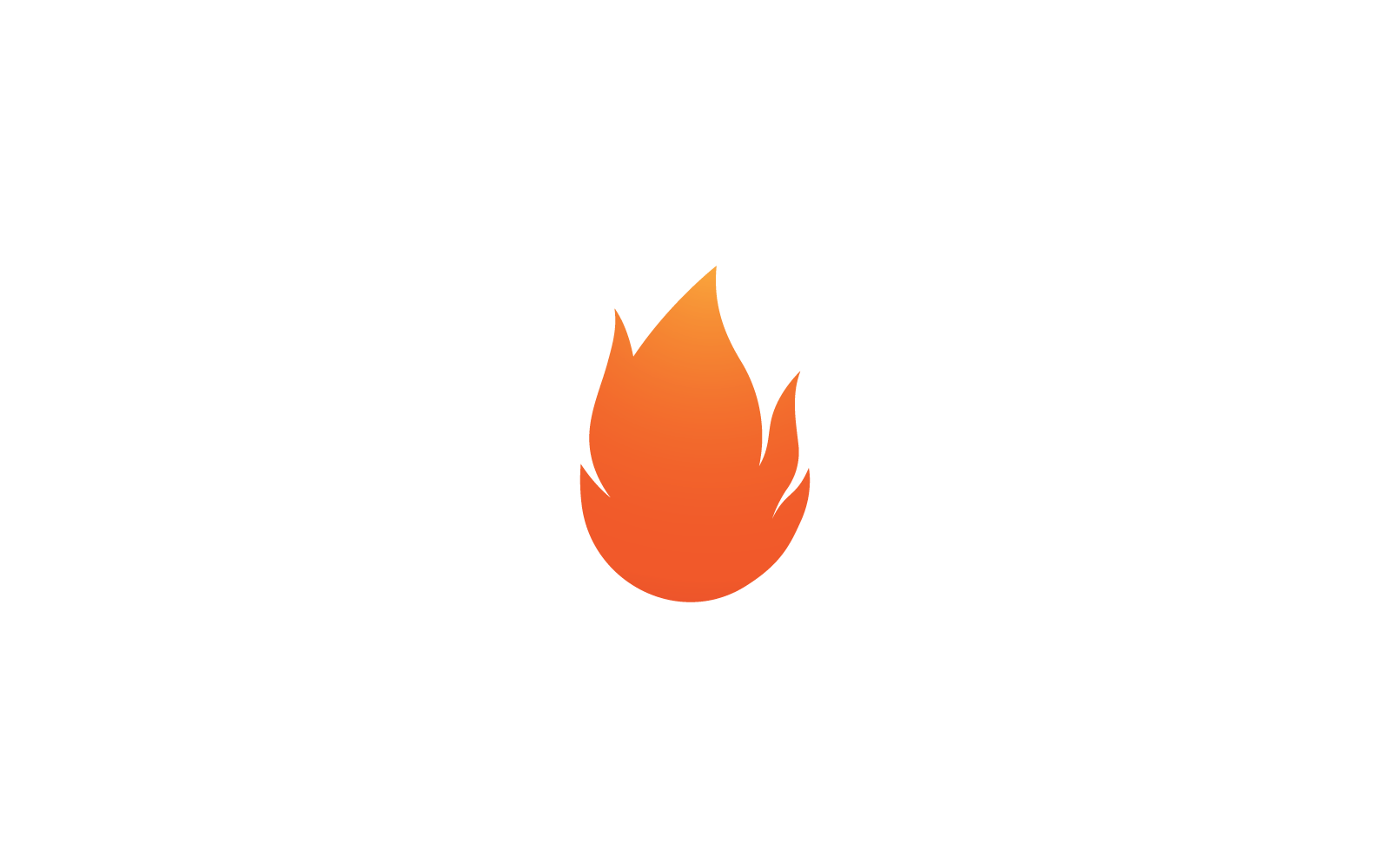 Plantilla de diseño plano de logotipo vectorial con icono de llama de fuego