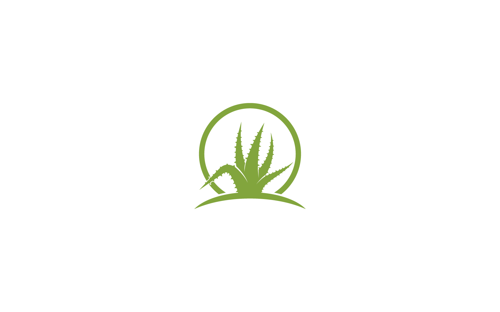 Plantilla de diseño plano del logotipo de aloe vera