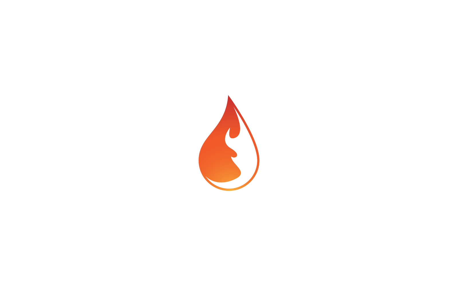 Plantilla de logotipo con diseño de llama de fuego vectorial