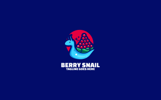 Berry Snail Mascot Cartoon Logo