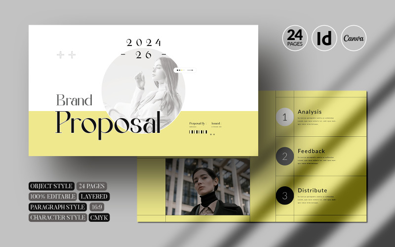 Brand Proposal Template (Indd-Canva) Magazine Template