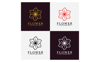 Flower beauty colorful icon logo template version 18