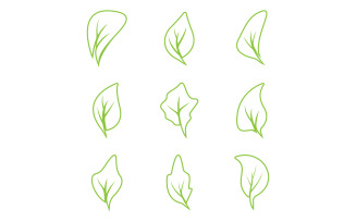 Green leaf tree element logo icon vector template version 20