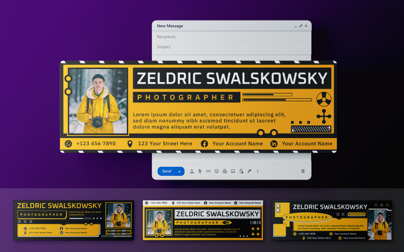 Bundle Futuristic Email Signature Corporate Identity