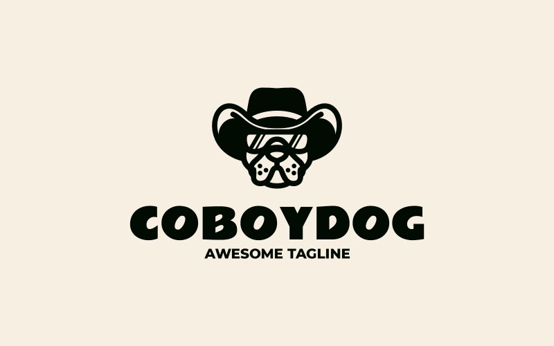 Coboy Dog Simple Mascot Logo Logo Template