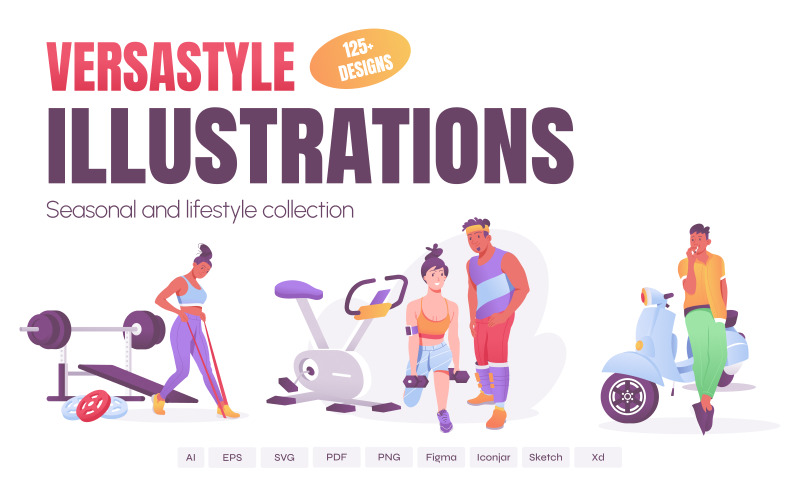 Flat Versa style Illustrations