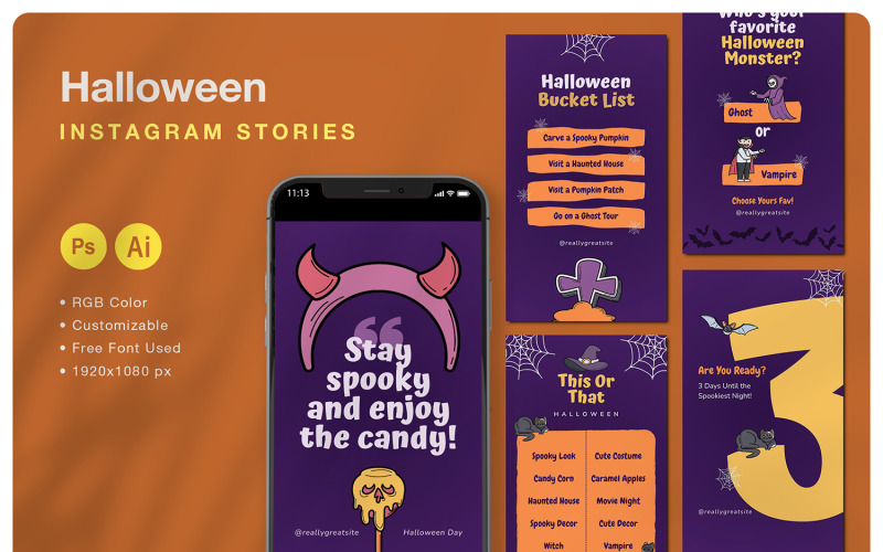 Halloween Kids Instagram Story Social Media