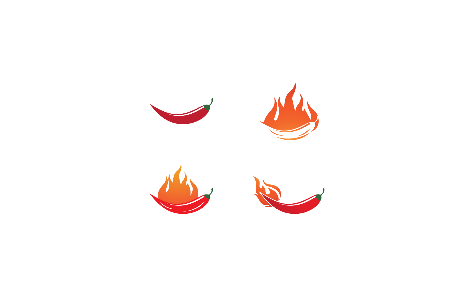Chili illustration flat design template
