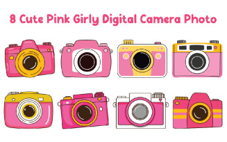 8 Cute Pink Girly Digital Camera Photo