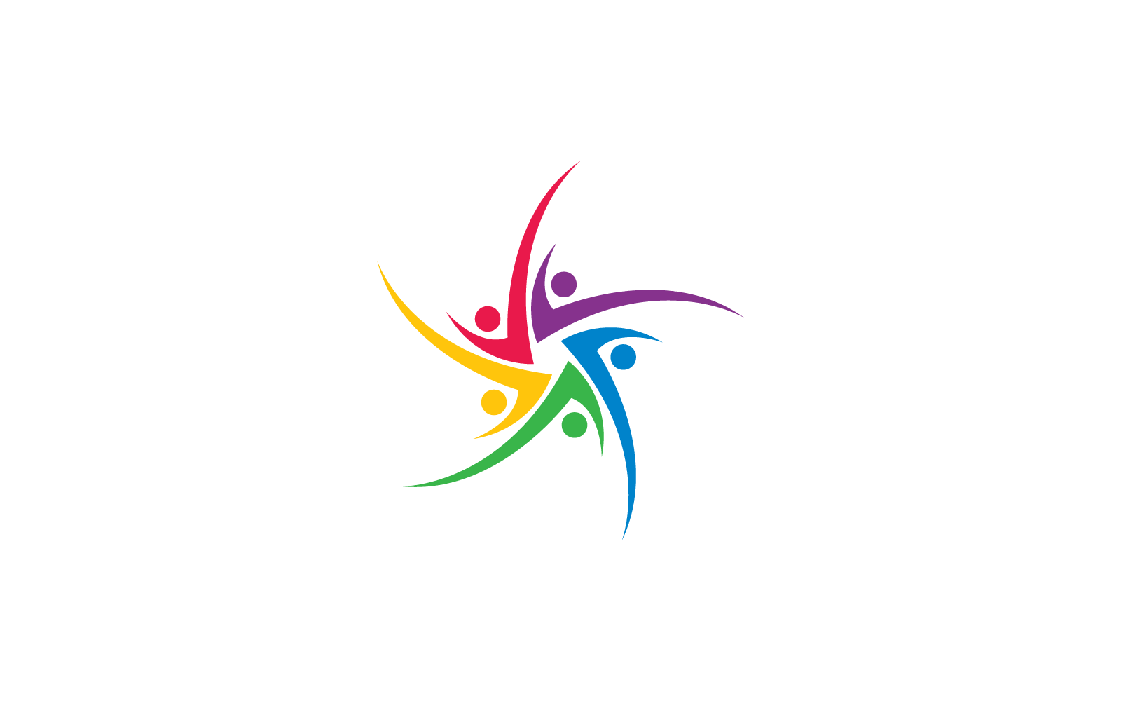 Icono de logotipo de comunidad, red y redes sociales, diseño plano vectorial