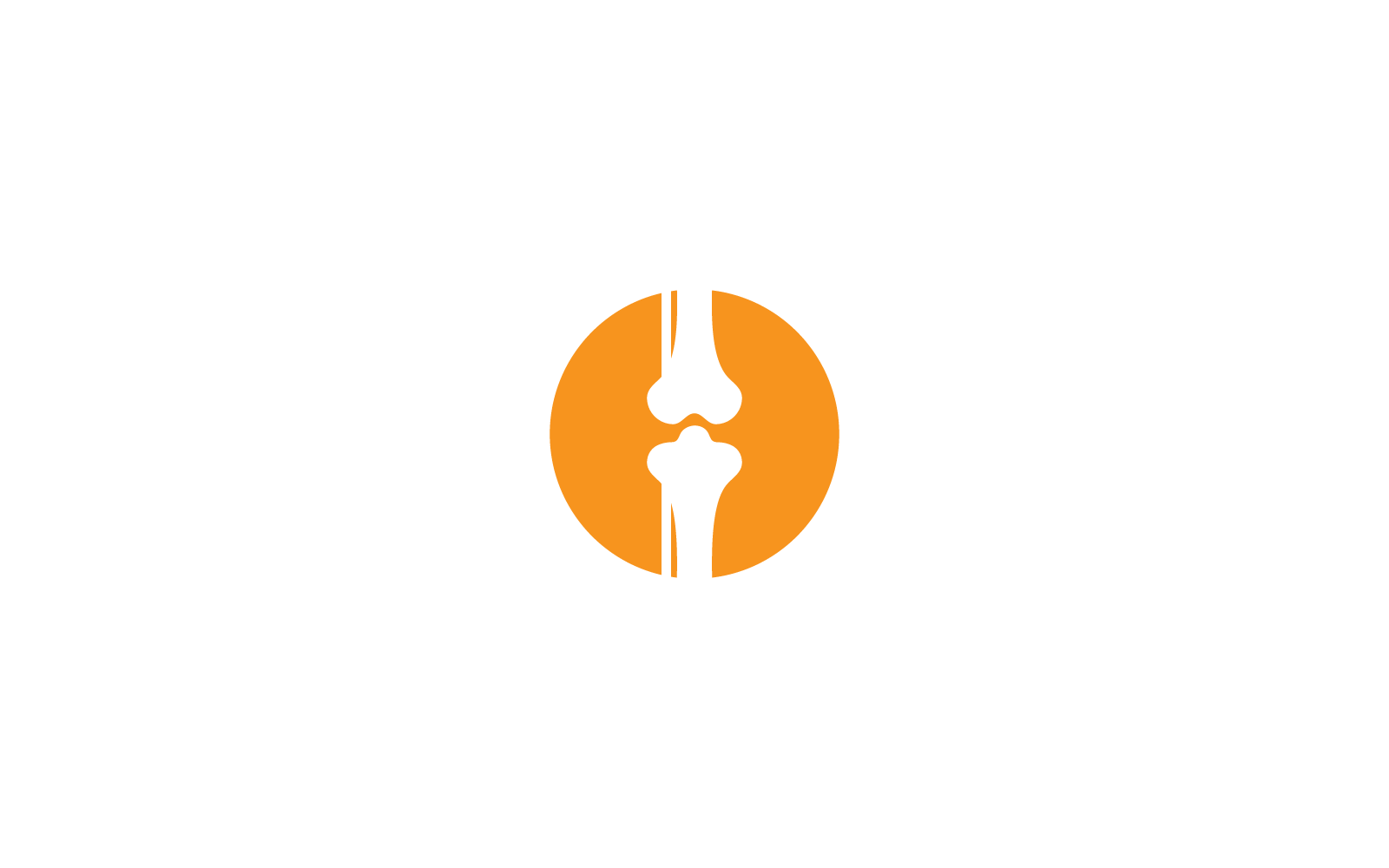 Ilustración vectorial del icono del logotipo de la clínica ortopédica