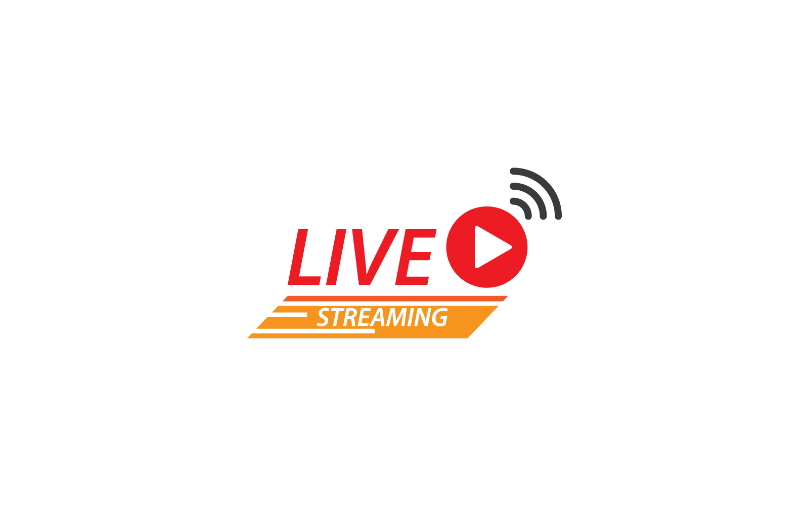 Live streaming play logo icon vector design template Logo Template