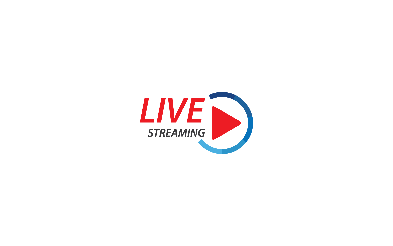 Live streaming play logo icon vector design
