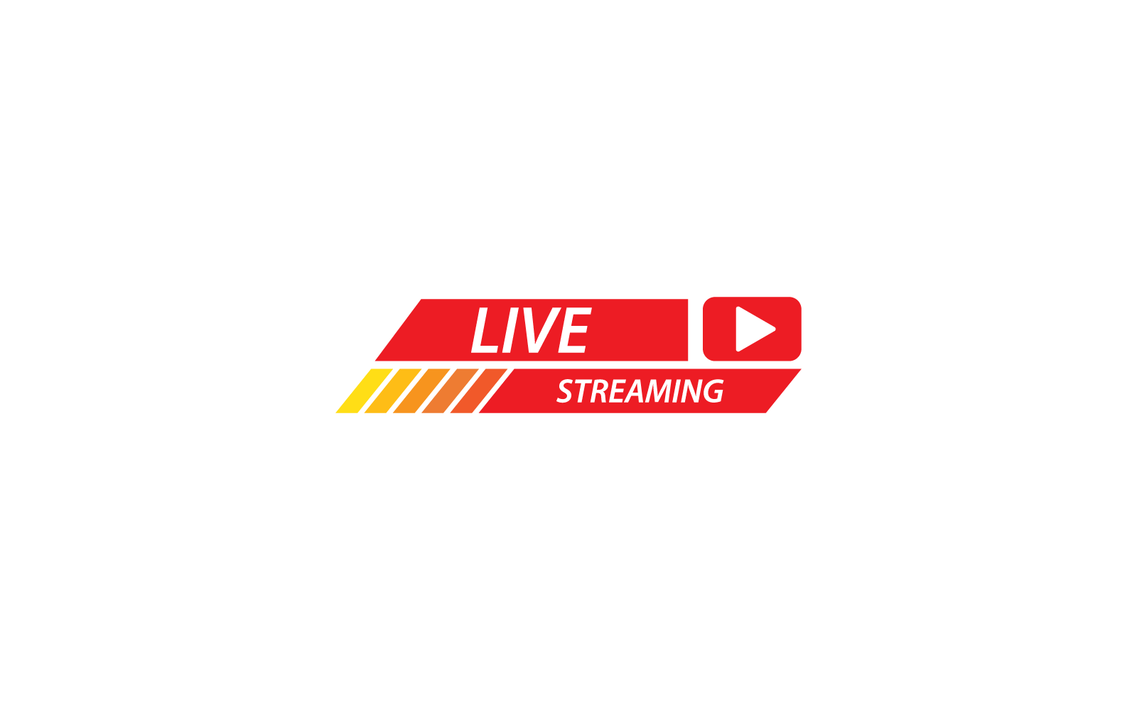 Live streaming play logo illustration icon template