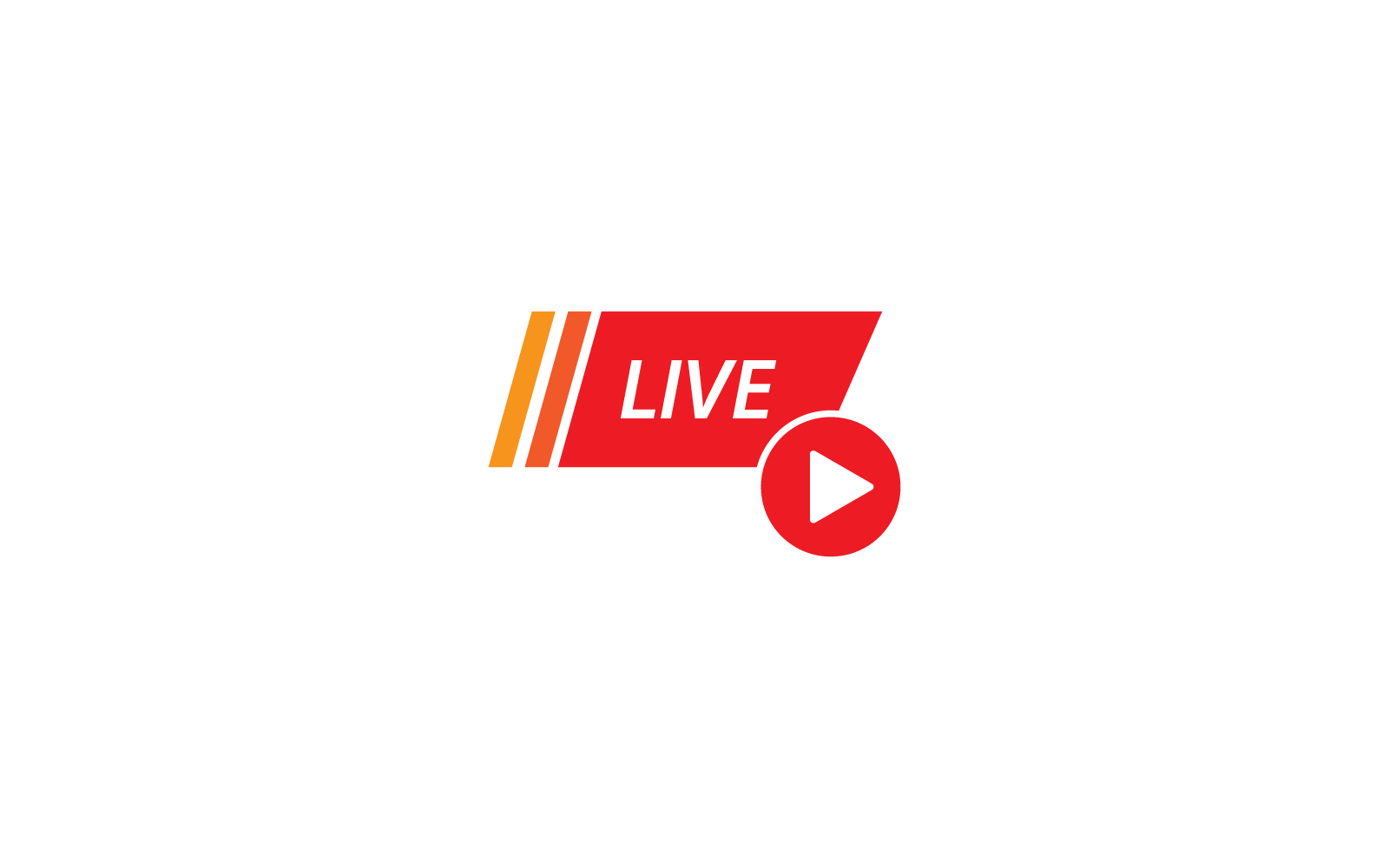 Live-Streaming-Wiedergabe-Logo-Symbol-Vektorvorlage