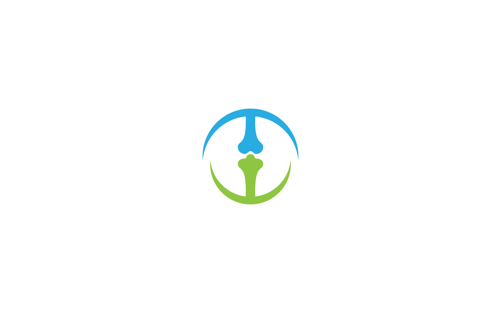 Ortopedi kliniği simge vektör logosu çizim şablonu