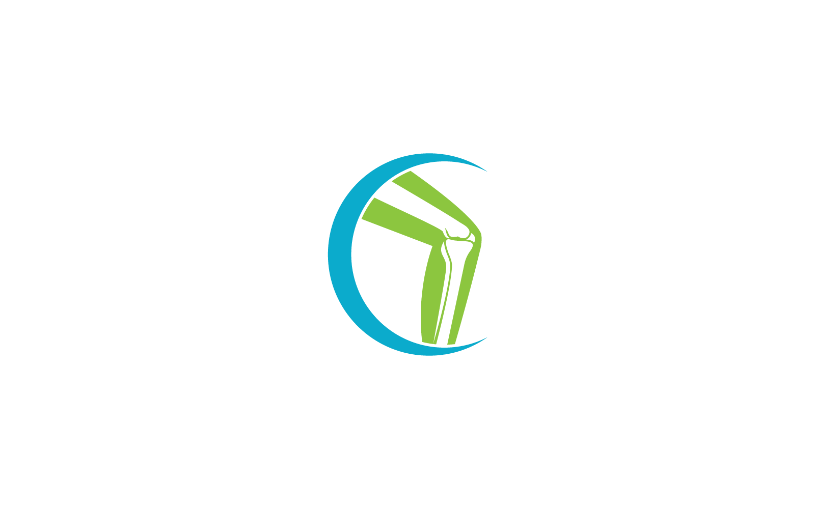 Ortopedisk klinik logotyp platt design vektorillustration