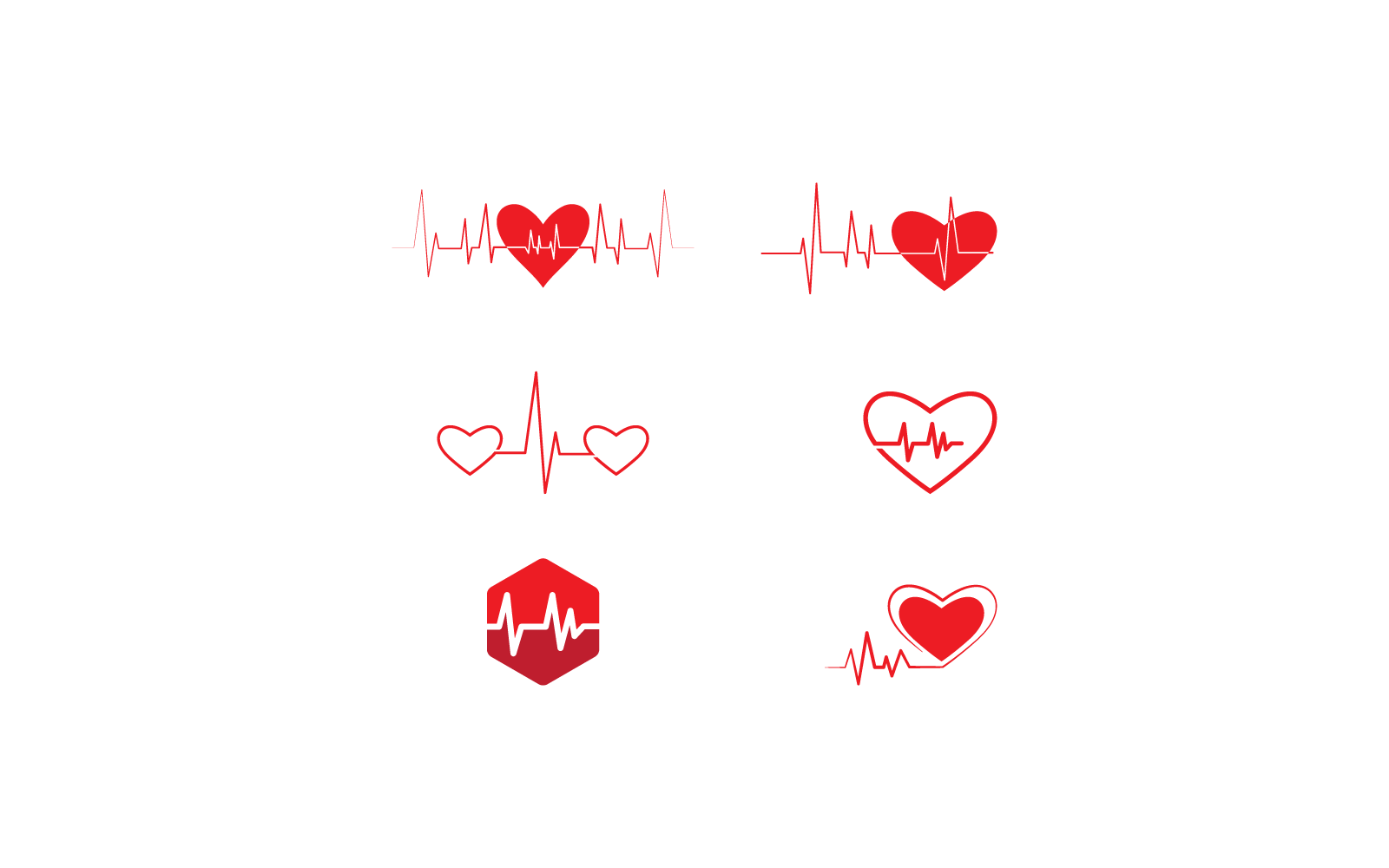 Plantilla de diseño vectorial de ilustración de logotipo de línea de pulso