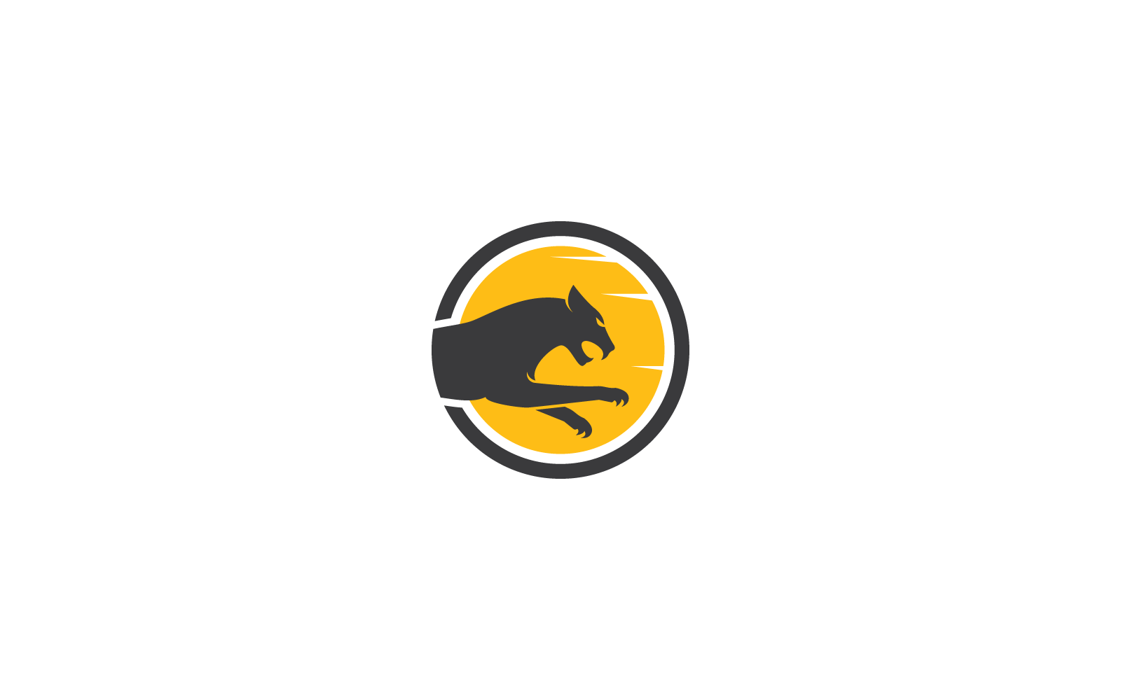 Plantilla de icono vectorial de diseño de logotipo de puma, pantera, tigre o leopardo